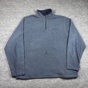 Old Navy Pullover Men's L Blue Fleece 1/4 Zip Sweatshirt Long Sleeve